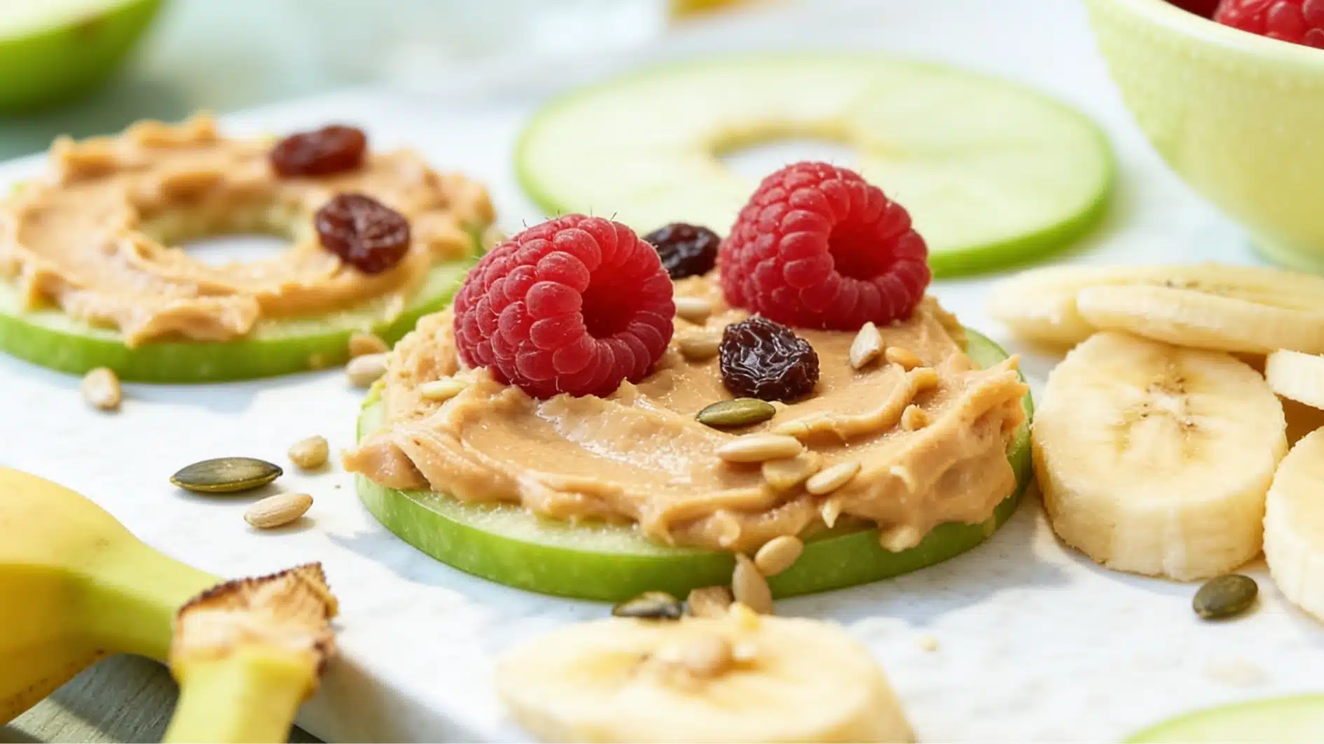 apple slices with peanut butter for quick snack