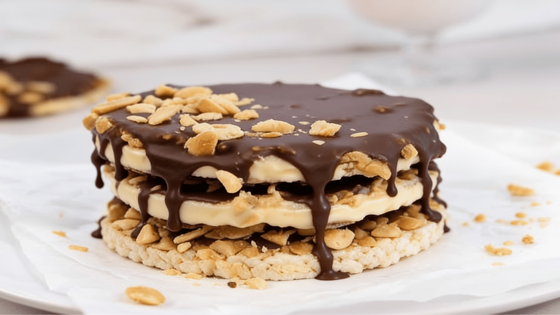 rice cakes topped with creamy nut butter