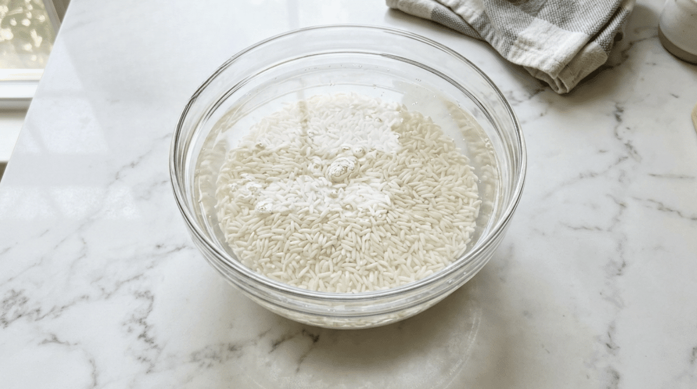 prepare and soak the sticky rice
