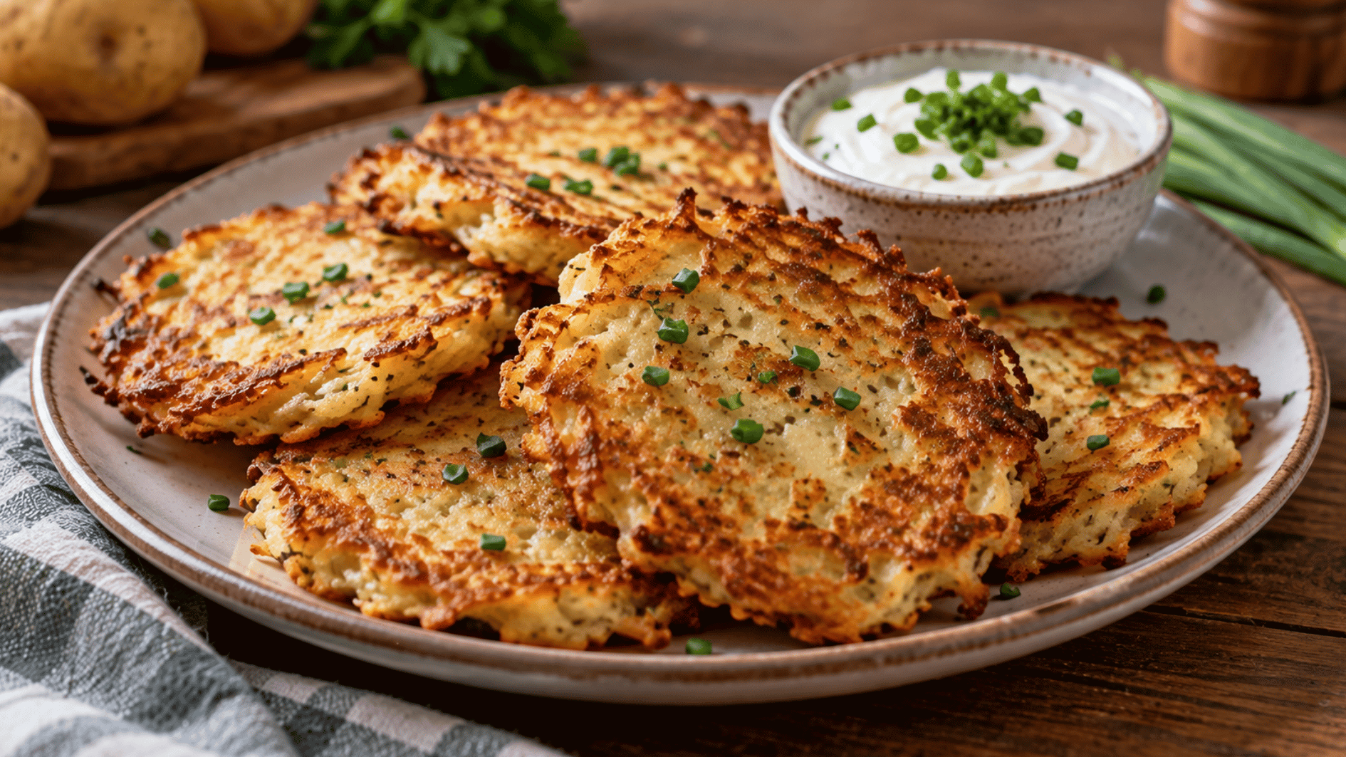 golden irish boxty potato pancakes with crisp edges served on a ceramic plate with butter